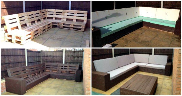 How To Build A Sectional Sofa Out Of Pallets | Baci Living Room