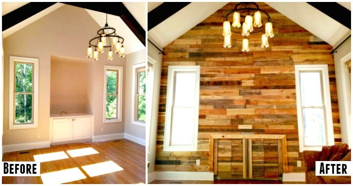 Pallet Wall for Living Room - Easy Pallet Ideas