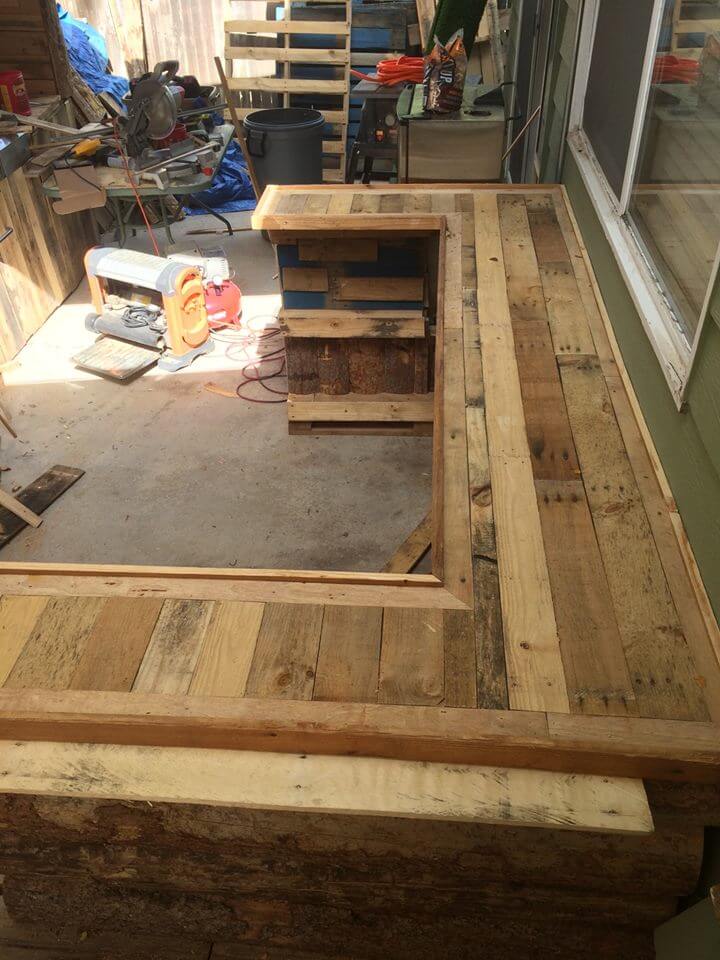 wooden pallet sturdy counter
