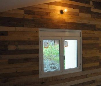 self-installed pallet interior wooden wall