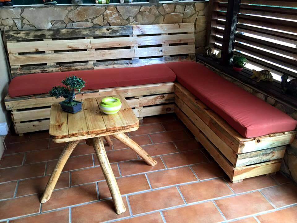 diy pallet sofa and coffee table