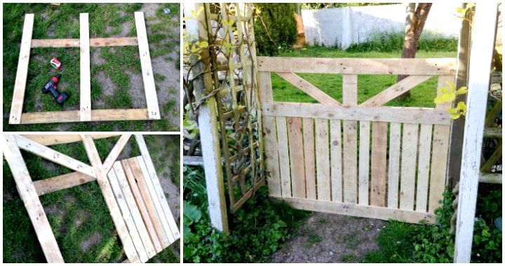 Diy Pallet Garden Fence Gate Easy, Easy Way To Make A Garden Gate