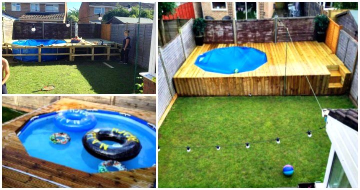 make a pool out of pallets