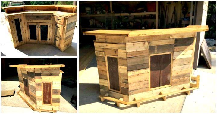 Custom Made Wood Pallet Bar - Easy Pallet Ideas