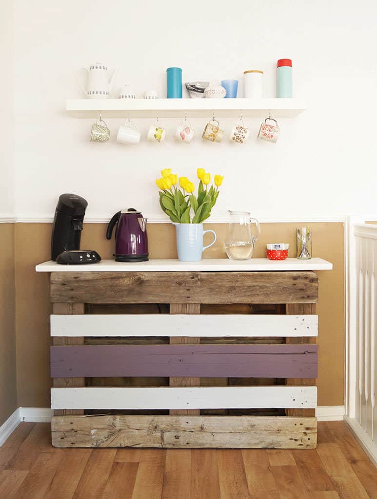 Pallet Coffee Bar: Home Ideas - Easy Pallet Ideas
